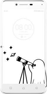 3D пластиковий матовий чехол Привид астроном для Lenovo K5 Plus - 6444m-278 изображение 
