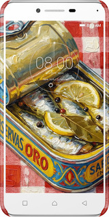 3D пластиковый матовый чехол Vintage Sardine Tin Phone для Lenovo K5 Plus - 6772m-278 изображение 