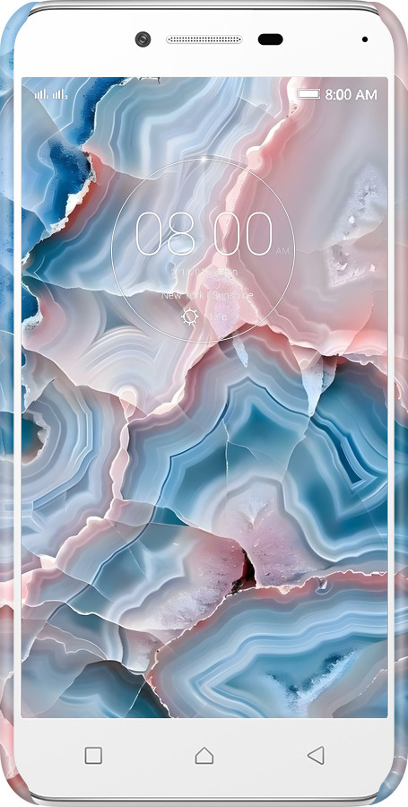 3D пластиковый матовый чехол Мрамор для Lenovo K5 Plus - 6306m-278 изображение 