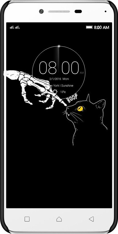 3D пластиковый матовый чехол Кошка для Lenovo K5 Plus - 6505m-278 изображение 