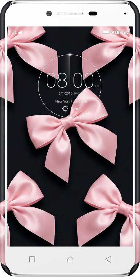 3D пластиковый матовый чехол Coquette Ribbons Dark Coquette для Lenovo K5 Plus - 6767m-278 изображение 