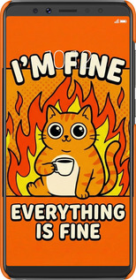 3D пластиковый матовый чехол Funny Cat для Lenovo K5 Pro - 6786m-1608 изображение 