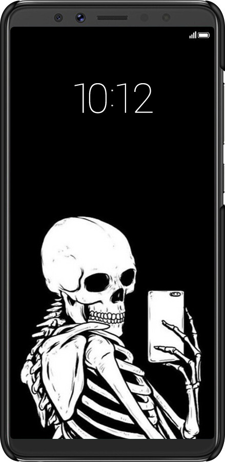 3D пластиковий матовий чехол Скелет робить Selfie для Lenovo K5 Pro - 6535m-1608 изображение 