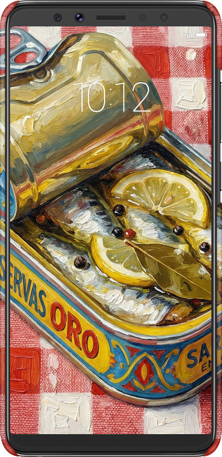 3D пластиковый матовый чехол Vintage Sardine Tin Phone для Lenovo K5 Pro - 6772m-1608 изображение 