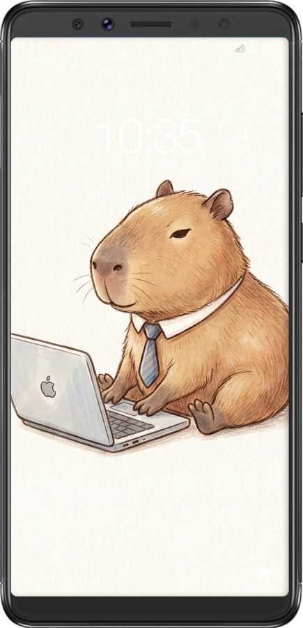 Силиконовый чехол Funny Capybara CEO Working для Lenovo K5 Pro - 6777u-1608 изображение 