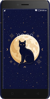 3D пластиковый матовый чехол Cute Cat Celestial/Witchy для Lenovo K6 Note - 6787m-453 изображение 