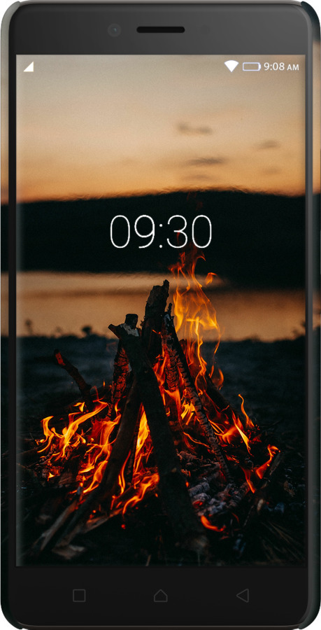 3D пластиковий матовий чехол Вогонь для Lenovo K6 Note - 6021m-453 изображение 