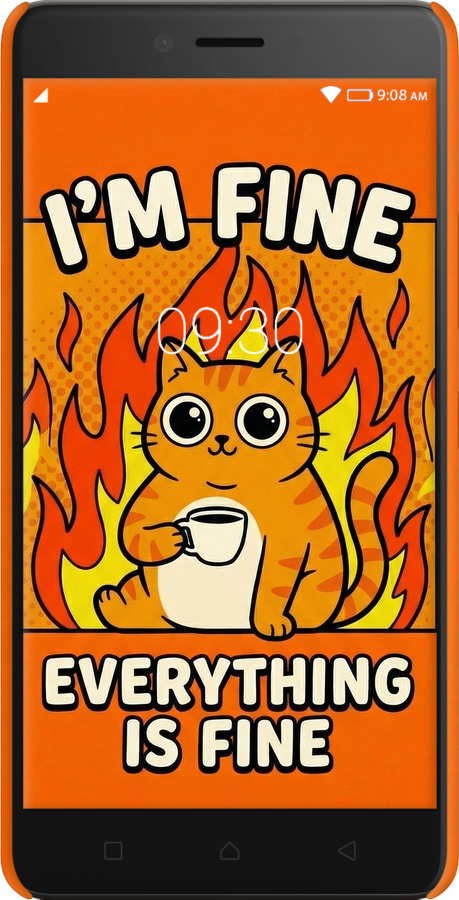 3D пластиковый матовый чехол Funny Cat для Lenovo K6 Note - 6786m-453 изображение 