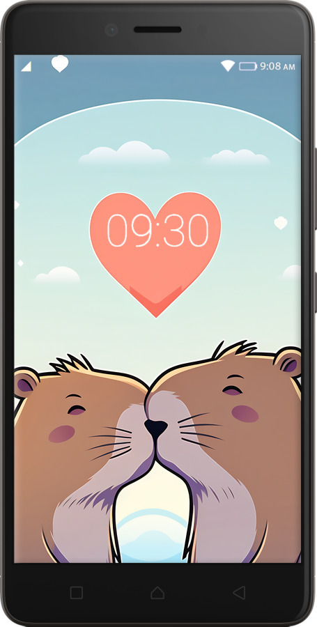 2D пластиковый чехол Капибара любовь для Lenovo K6 Note - 6027t-453 изображение 
