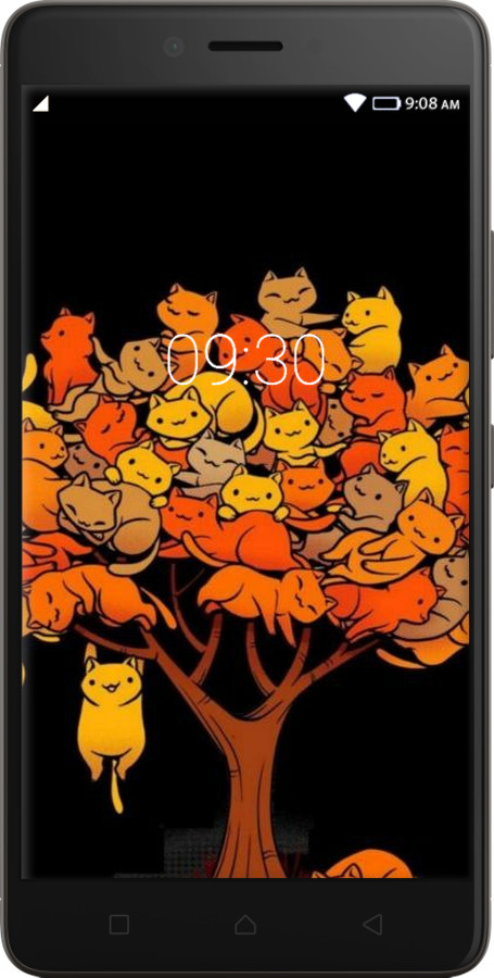 2D пластиковий чехол Дерево та котики для Lenovo K6 Note - 6516t-453 изображение 