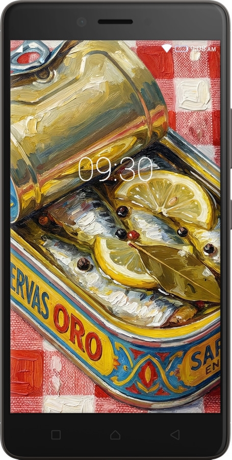 2D пластиковий чехол Vintage Sardine Tin Phone для Lenovo K6 Note - 6772t-453 изображение 