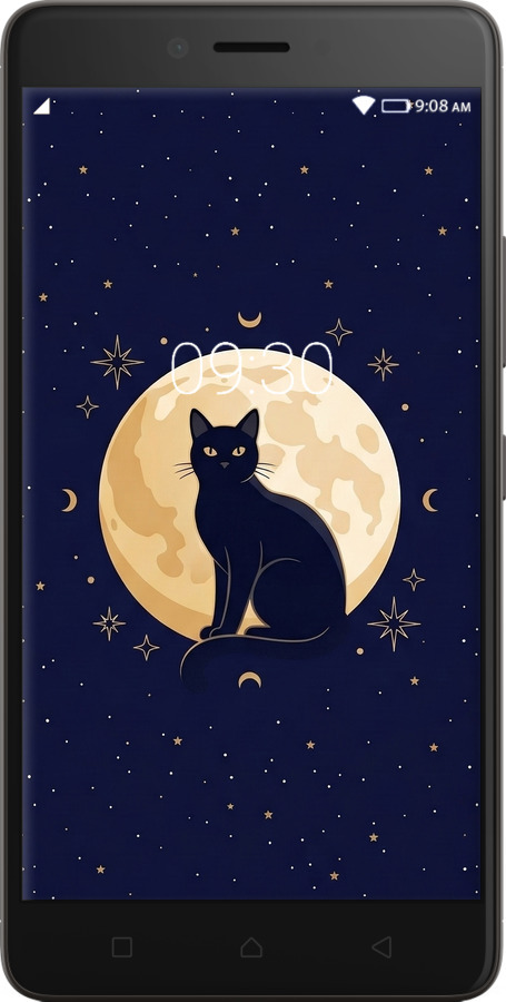 2D пластиковий чехол Cute Cat Celestial/Witchy для Lenovo K6 Note - 6787t-453 изображение 