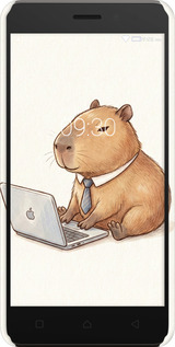 3D пластиковый матовый чехол Funny Capybara CEO Working для Lenovo K6 - 6777m-452 изображение 