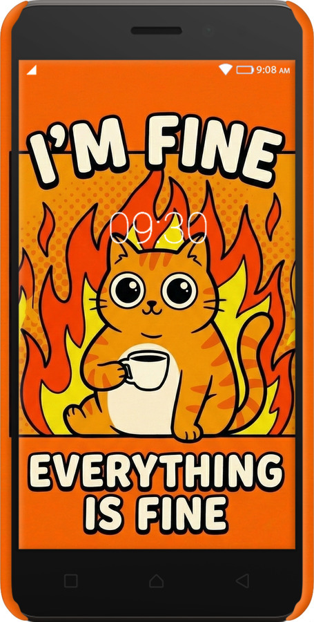 3D пластиковый матовый чехол Funny Cat для Lenovo K6 - 6786m-452 изображение 