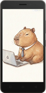 2D пластиковий чехол Funny Capybara CEO Working для Lenovo K6 - 6777t-452 изображение 