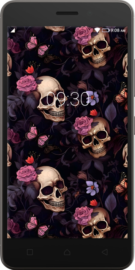 2D пластиковий чехол Черепи та троянди для Lenovo K6 - 6316t-452 изображение 
