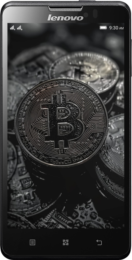 Силіконовий чехол Black Bitcoin для Lenovo P780 - 6090u-305 изображение 