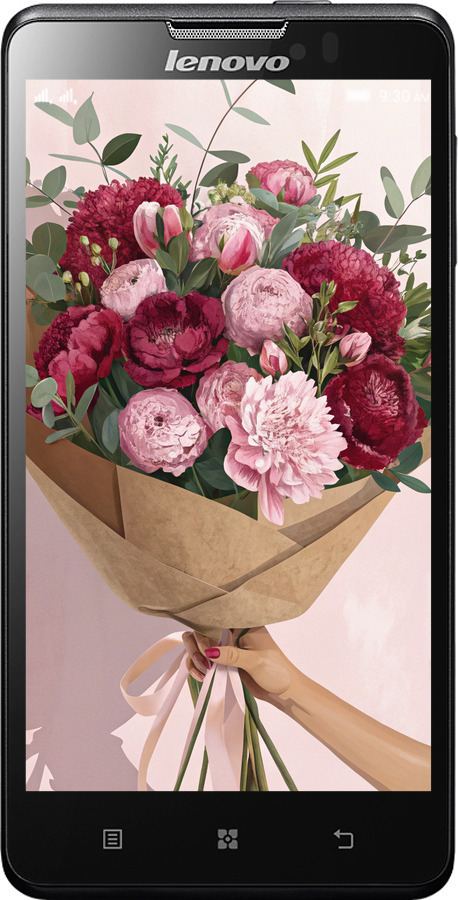 Силіконовий чехол Півонії 1 для Lenovo P780 - 6705u-305 изображение 
