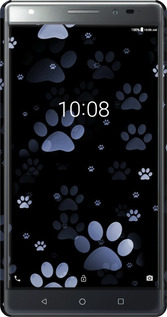 3D пластиковый матовый чехол С синими отпечатками лап для Lenovo Phab 2 Plus - 6441m-990 изображение 