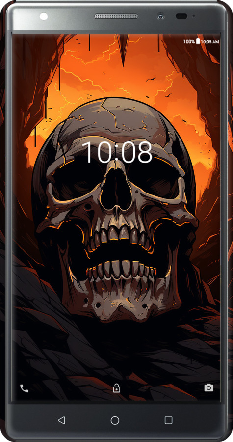 3D пластиковый матовый чехол Череп в пещере для Lenovo Phab 2 Plus - 5959m-990 изображение 