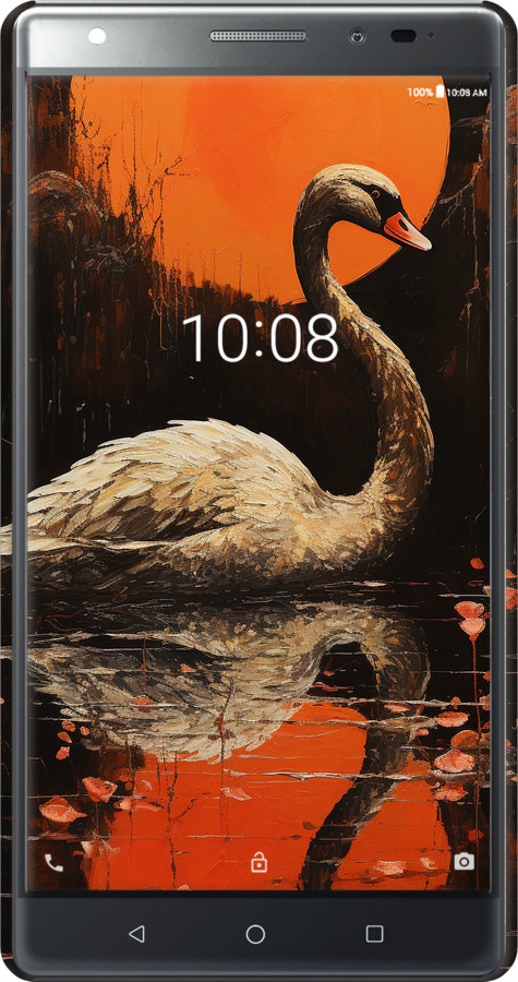 3D пластиковий матовий чехол Лебідь для Lenovo Phab 2 Plus - 5964m-990 изображение 