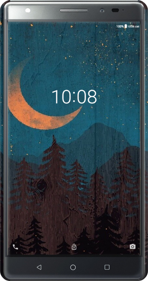 3D пластиковый матовый чехол Звездный лес для Lenovo Phab 2 Plus - 6480m-990 изображение 
