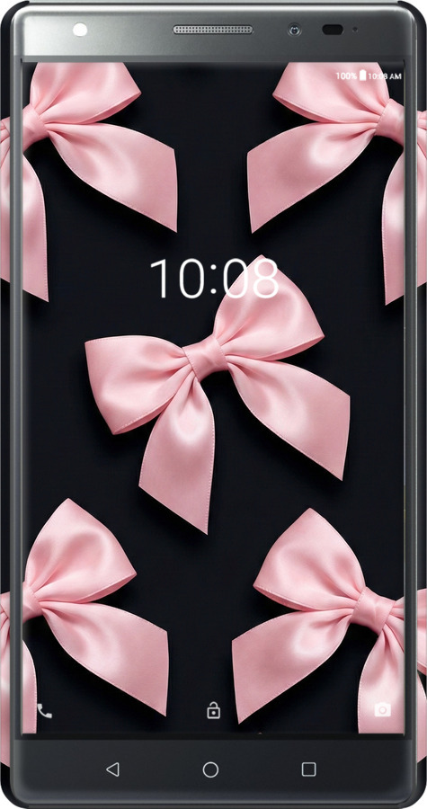 3D пластиковый матовый чехол Coquette Ribbons Dark Coquette для Lenovo Phab 2 Plus - 6767m-990 изображение 