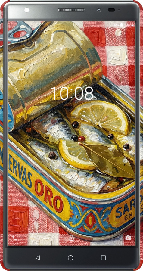 3D пластиковый матовый чехол Vintage Sardine Tin Phone для Lenovo Phab 2 Plus - 6772m-990 изображение 