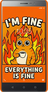 3D пластиковый матовый чехол Funny Cat для Lenovo Phab 2 - 6786m-956 изображение 