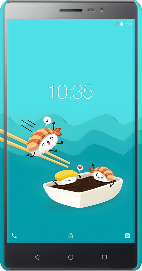 3D пластиковый матовый чехол Суши для Lenovo Phab 2 - 6354m-956 изображение 