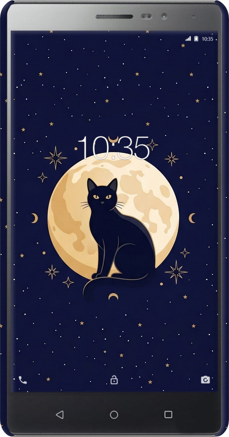 3D пластиковый матовый чехол Cute Cat Celestial/Witchy для Lenovo Phab 2 - 6787m-956 изображение 
