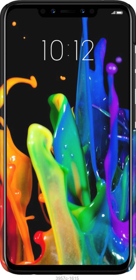 3D пластиковий матовий чехол Бризки фарби для Lenovo S5 Pro - 3957m-1615 изображение 