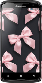 3D пластиковый матовый чехол Coquette Ribbons Dark Coquette для Lenovo S820 - 6767m-52 изображение 