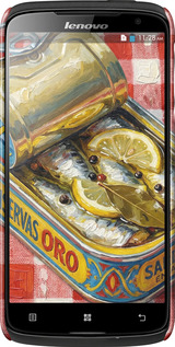 3D пластиковый матовый чехол Vintage Sardine Tin Phone для Lenovo S820 - 6772m-52 изображение 