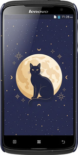 3D пластиковый матовый чехол Cute Cat Celestial/Witchy для Lenovo S820 - 6787m-52 изображение 