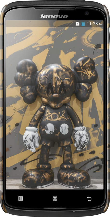 3D пластиковый матовый чехол Bronze kaws для Lenovo S820 - 6097m-52 изображение 