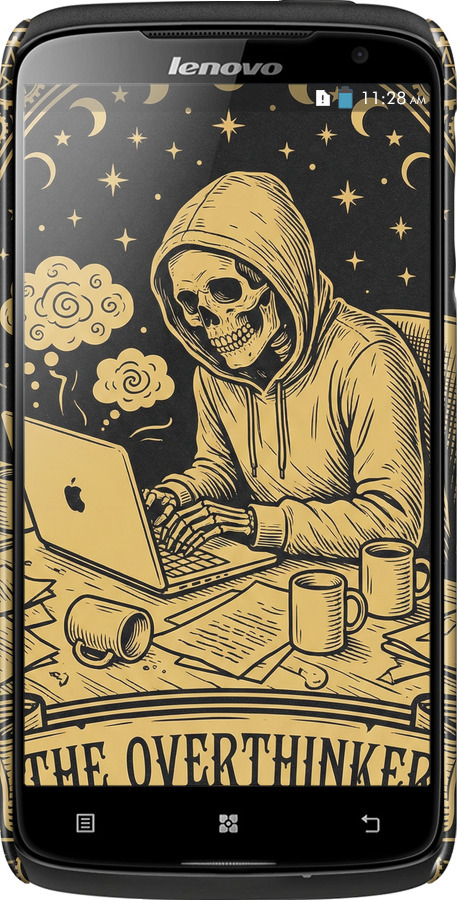 3D пластиковий матовий чехол The Overthinker для Lenovo S820 - 6774m-52 изображение 