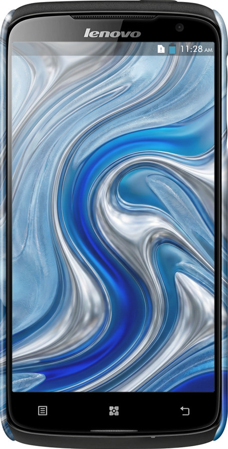 3D пластиковий матовий чехол Liquid Chrome для Lenovo S820 - 6781m-52 изображение 