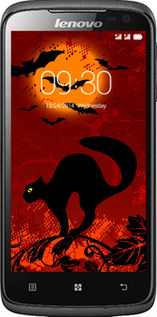 Силиконовый чехол Чёрная кошка под луной для Lenovo S820 - 1190u-52 изображение 
