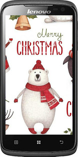 Силиконовый чехол Merry Christmas для Lenovo S820 - 4106u-52 изображение 