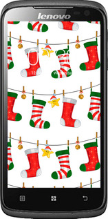 Силиконовый чехол Новогодний 9 для Lenovo S820 - 4622u-52 изображение 