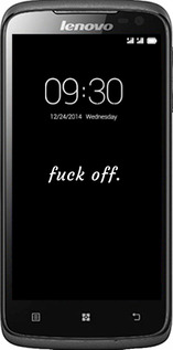 Силіконовий чехол Fuck off для Lenovo S820 - 4731u-52 изображение 