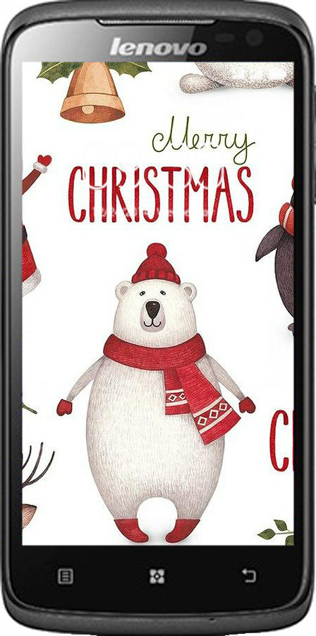 Силиконовый чехол Merry Christmas для Lenovo S820 - 4106u-52 изображение 