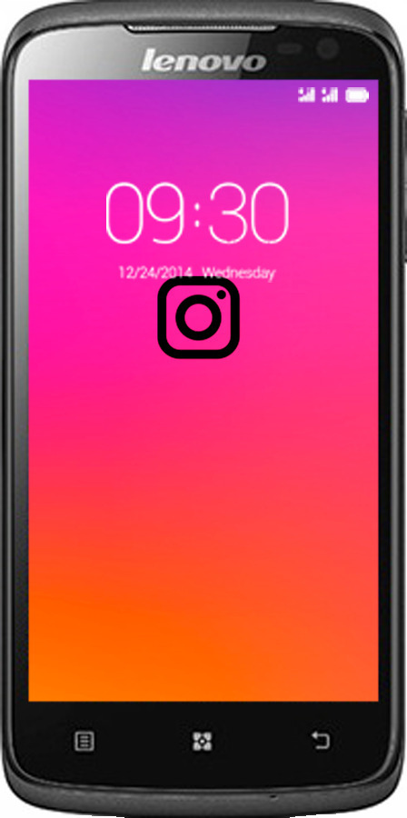 Силиконовый чехол Instagram для Lenovo S820 - 4273u-52 изображение 