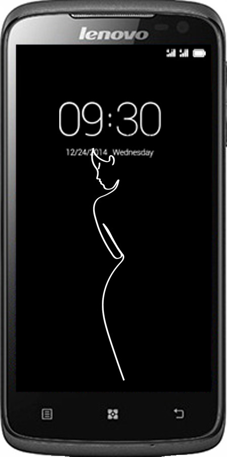Силіконовий чехол Силует1 для Lenovo S820 - 4590u-52 изображение 