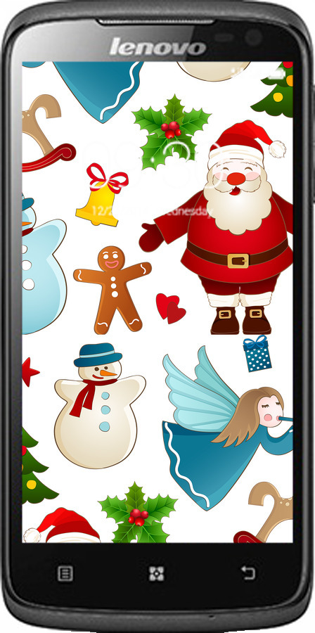 Силіконовий чехол Новорічний 1 для Lenovo S820 - 4614u-52 изображение 