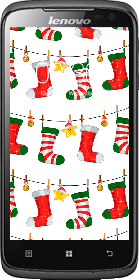 Силиконовый чехол Новогодний 9 для Lenovo S820 - 4622u-52 изображение 
