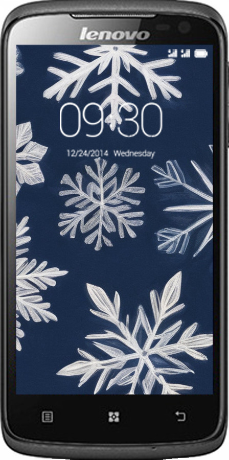 Силиконовый чехол Снежинки для Lenovo S820 - 5821u-52 изображение 