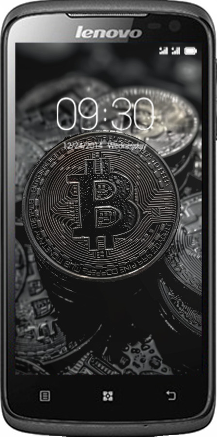 Силіконовий чехол Black Bitcoin для Lenovo S820 - 6090u-52 изображение 