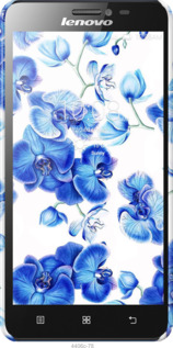 3D пластиковый матовый чехол Голубые орхидеи для Lenovo S850 - 4406m-78 изображение 